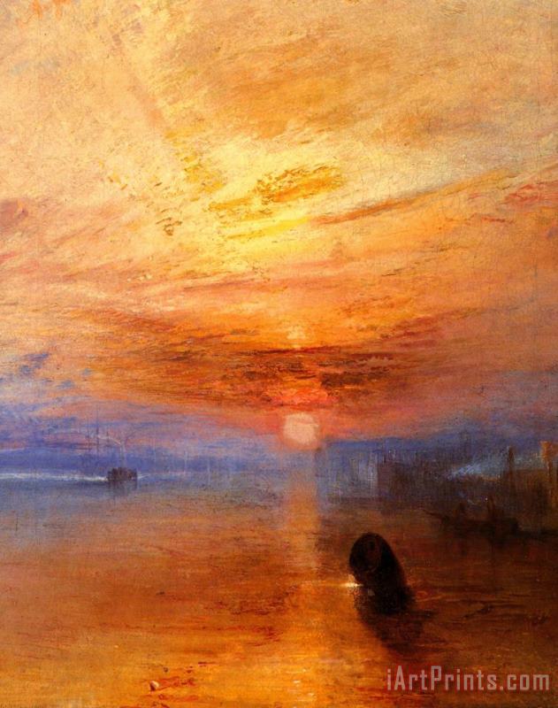 Joseph Mallord William Turner The Fighting 'temeraire' Tugged to Her Last Berth to Be Broken Up [detail 1] Art Painting